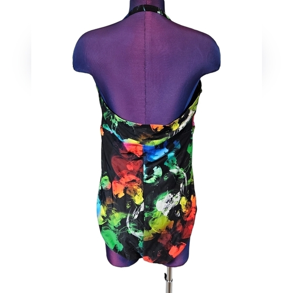 Colocean Colorful Abstract One Piece Swimsuit Tummy Control Size 18/20 Plus - Picture 5 of 10